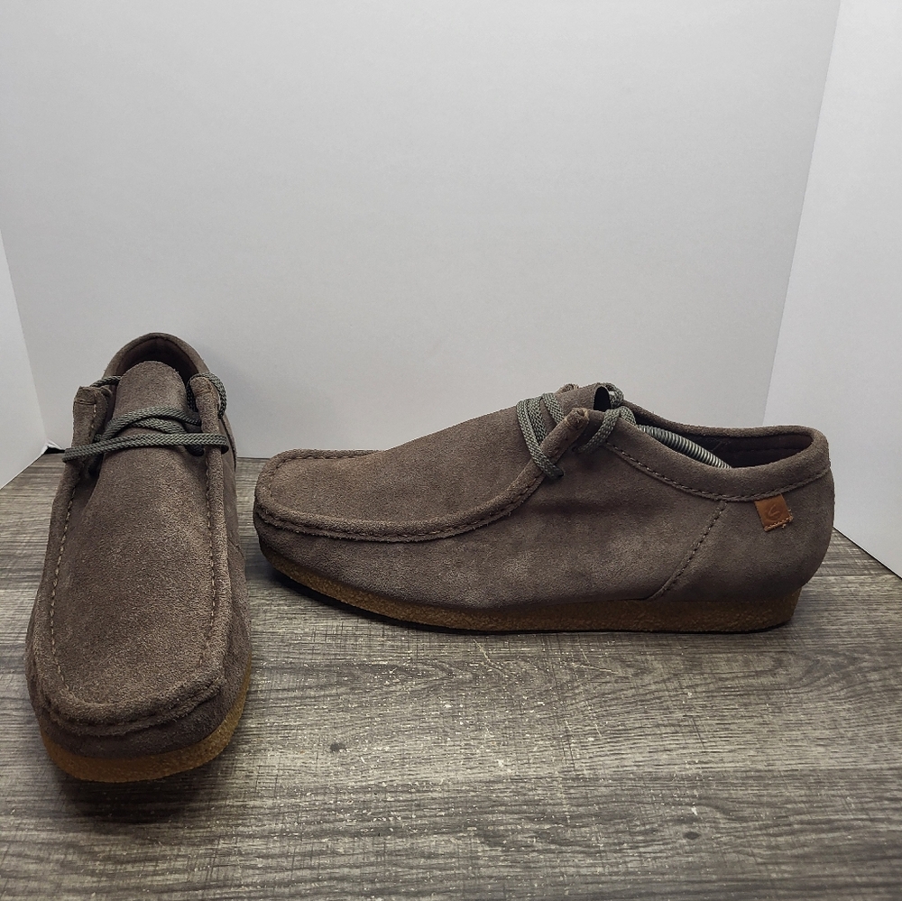 Clarks Collection Wallabees Shoes Men size 13 Brown Suede Leather Moccasin 15522